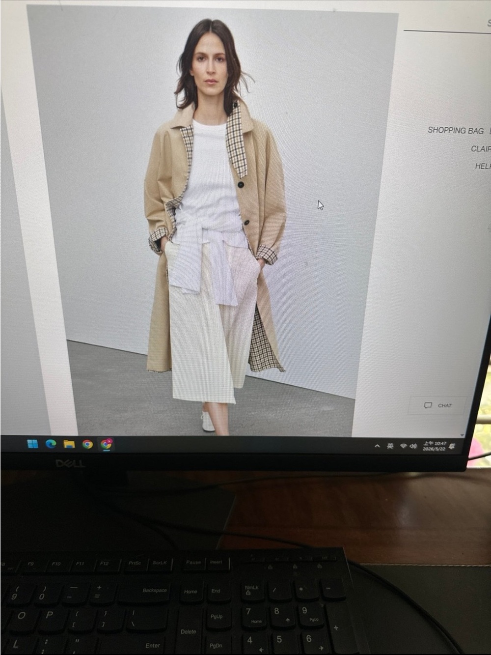 Zara Tan Trench Coat with Checked Lining - Picture 9 of 9